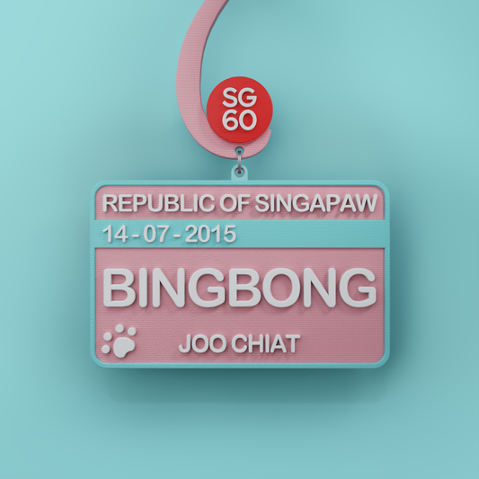 SingaPaw Pink-IC TAP ME™ Leash Tag